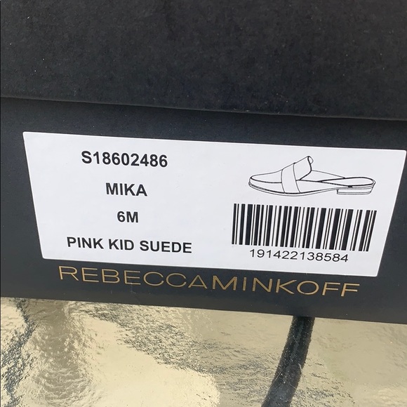 Rebecca Minkoff Mika pink kid suede mule size 6 - Picture 3 of 7